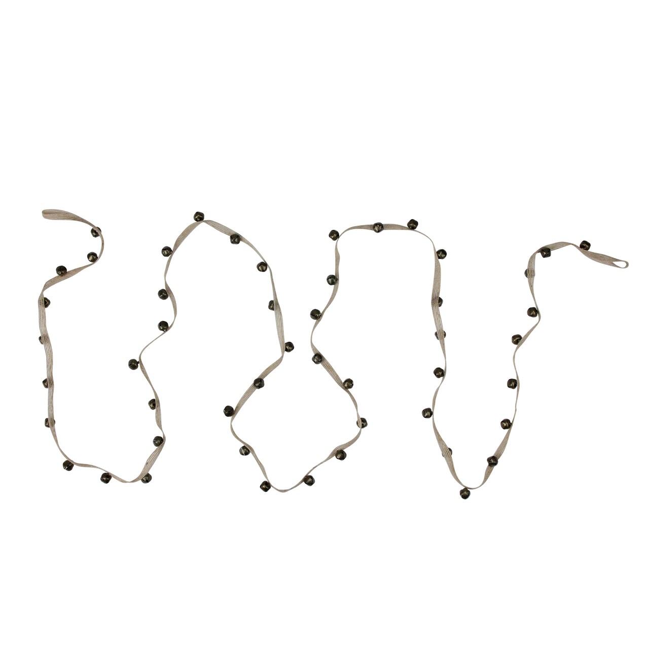 Northlight 6.5" Brown Jingle Bell Artificial Christmas Garland - Unlit